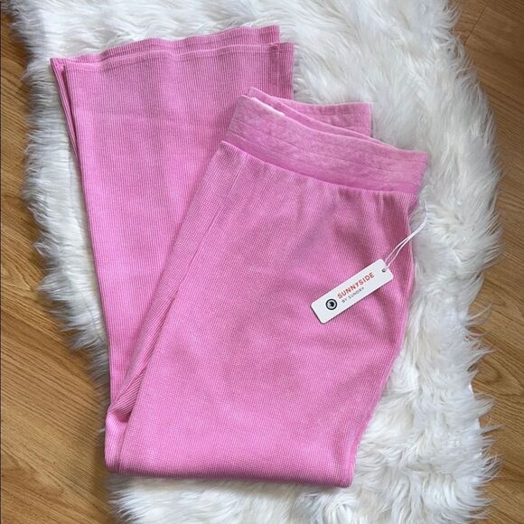 NWT Sunnyside by Sundry Pants Pink Bottoms Wide Leg Size XL - Picture 1 of 5